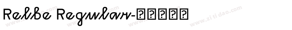 Relbe Regular字体转换